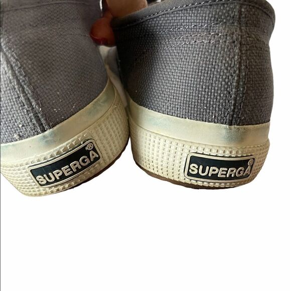 Superga Slate Blue Canvas Athletic Shoes, 6.5 - Picture 4 of 4